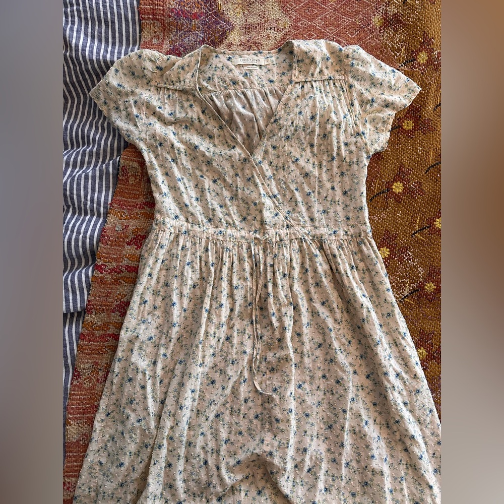 Christy Dawn Dawn Dress in Cream and Blue Floral small